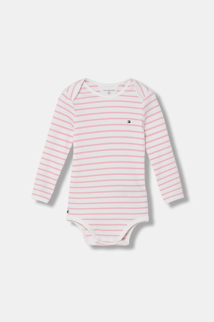 Tommy Hilfiger κορμάκι βρεφικό βαμβακερό με ελαστάν 3-pack KN0KN02254.9BY2.G ροζ AW26