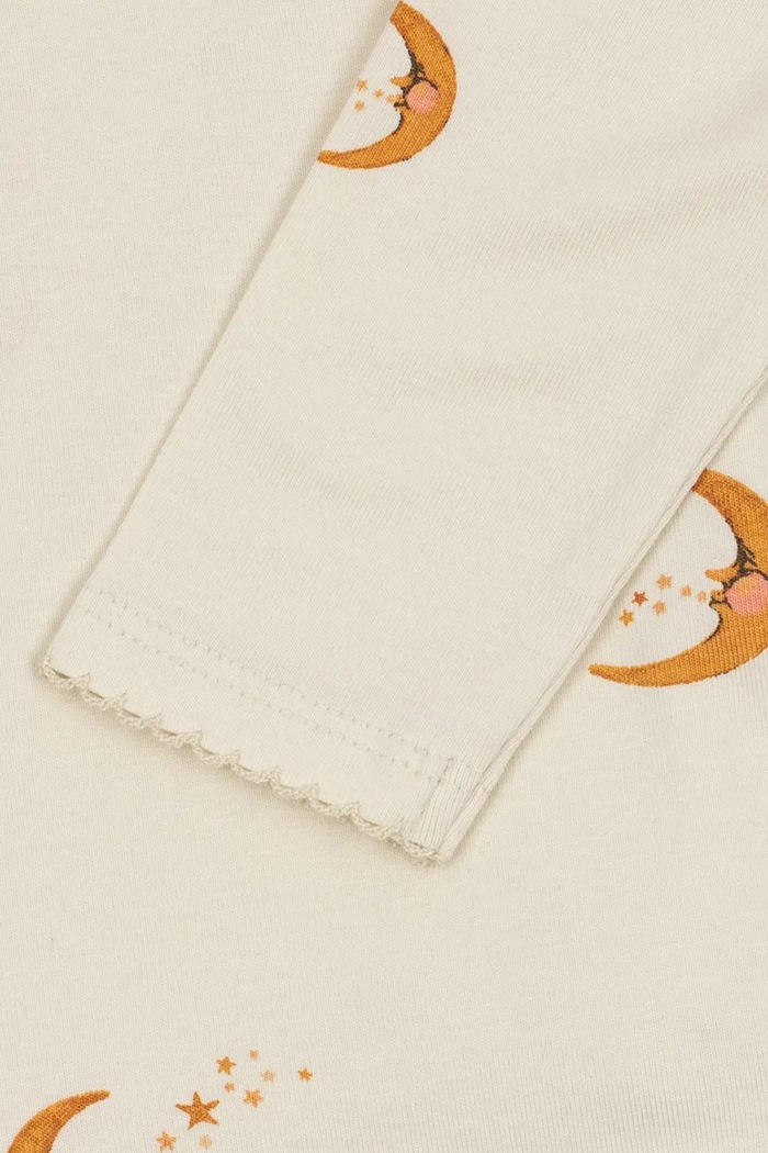 Body niemowlęce bawełniane z elastanem BASIC LS NEWBORN BODY GOTS Konges Sløjd KS106381.9BY2 beżowy