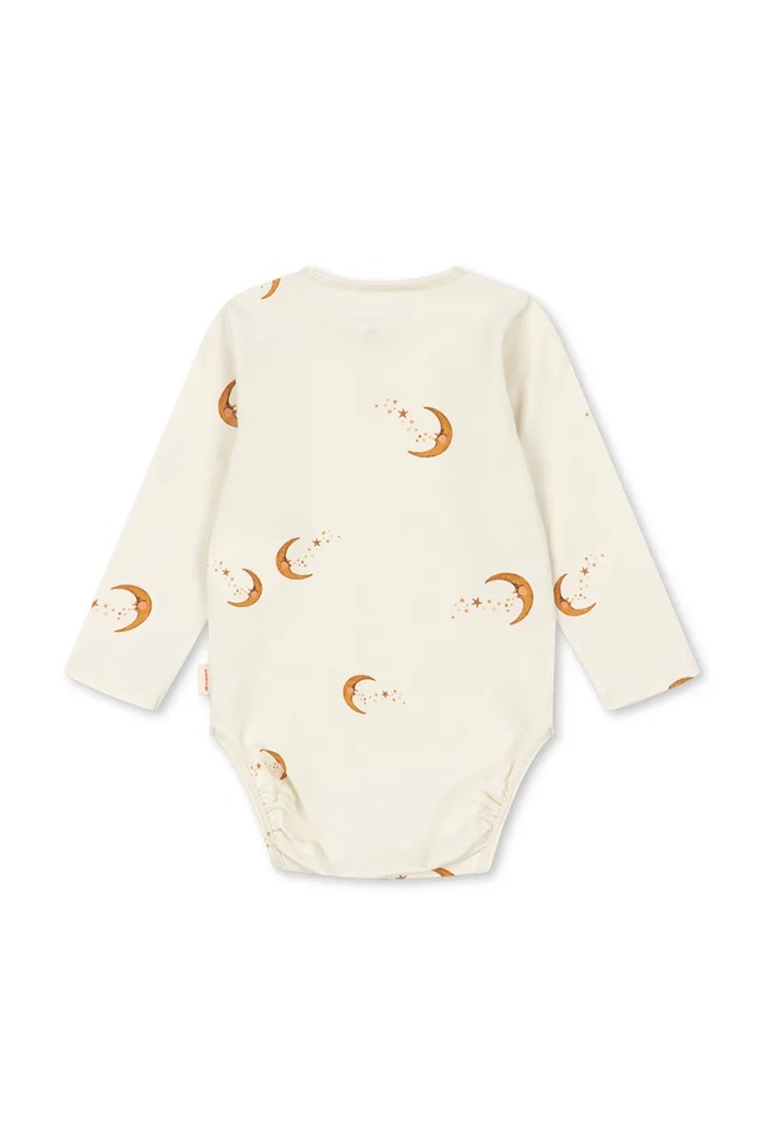 Konges Sløjd Body niemowlęce bawełniane z elastanem BASIC LS BODY GOTS KS106380.9BY2 beżowy AW26