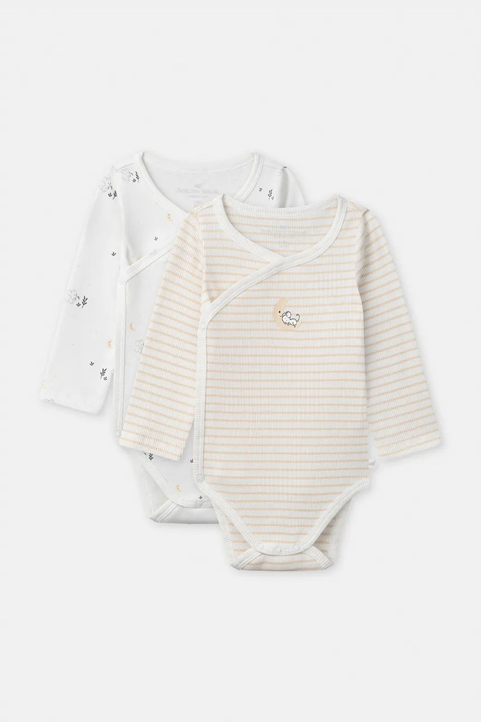 Sergent Major Body niemowlęce bawełniane 2-pack beżowy 26H0NMQ1BOD