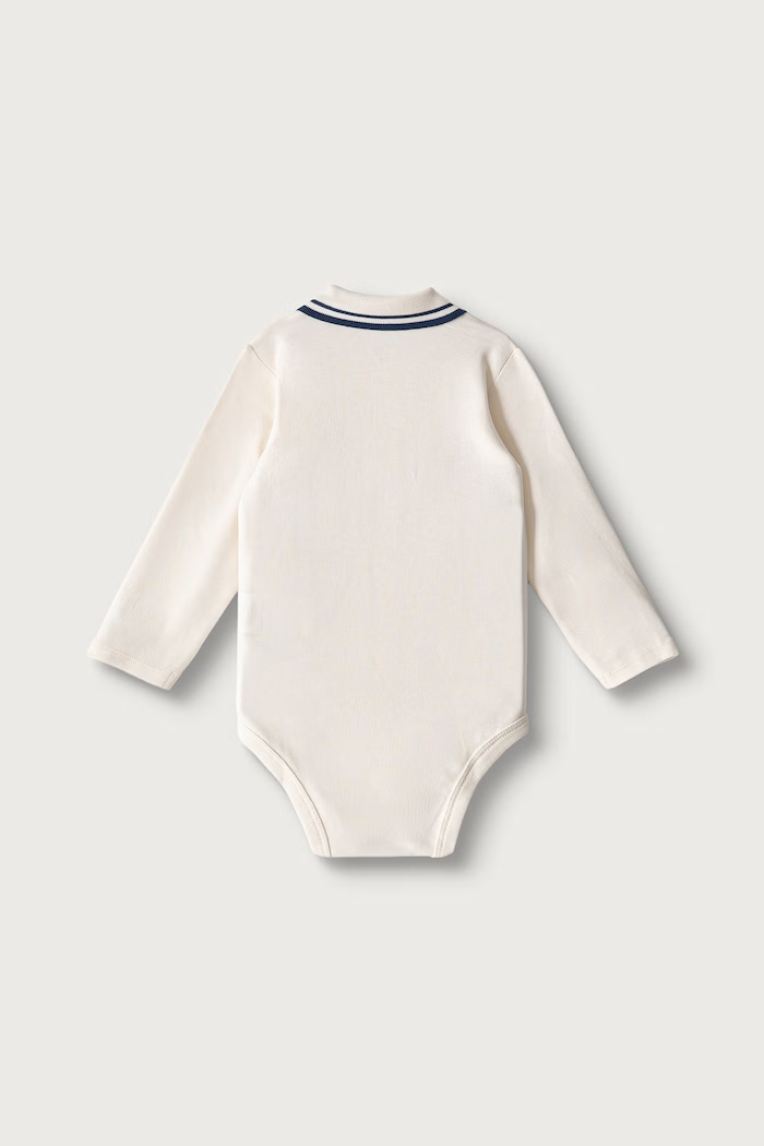 United Colors of Benetton Body niemowlęce bawełniane 3CDIAB00F.W.Season.9BY2 beżowy AW26