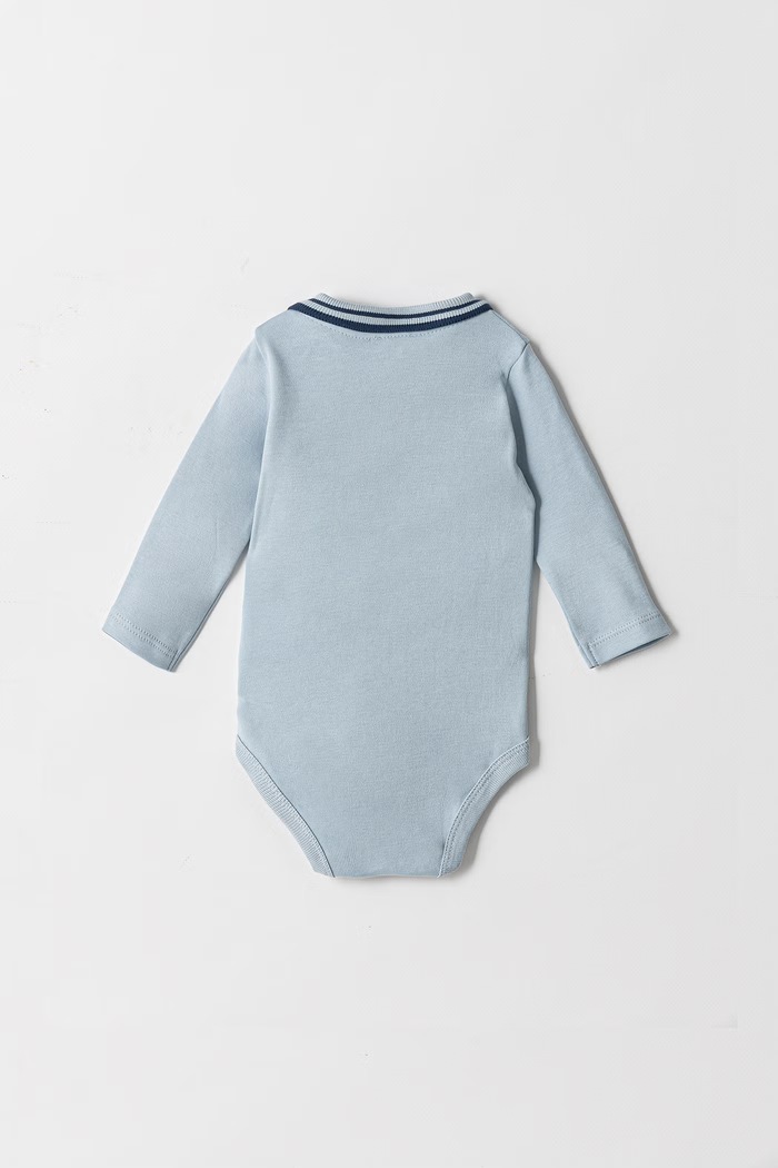 United Colors of Benetton Body niemowlęce bawełniane 3CDIAB00F.W.Season.9BY2 niebieski AW26