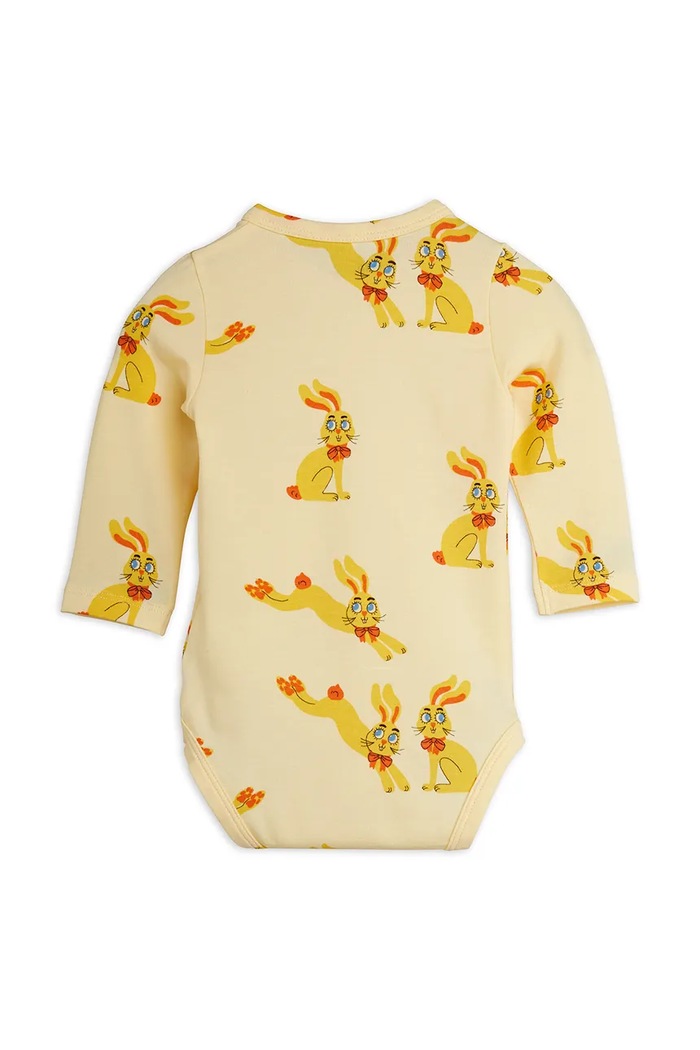 Mini Rodini Body dziecięce z lyocellu Rabbits 26740111 żółty AW26