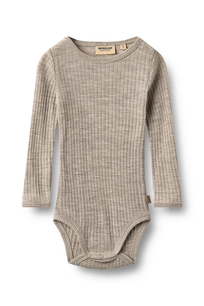 Wheat Body niemowlęce z wełną merino beżowy 9185.781.RWS