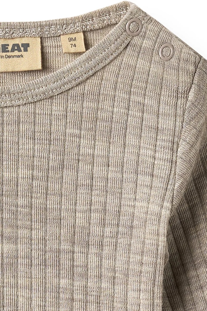 Chłopiec Wheat Body niemowlęce z wełną merino 9185.781.RWS beżowy