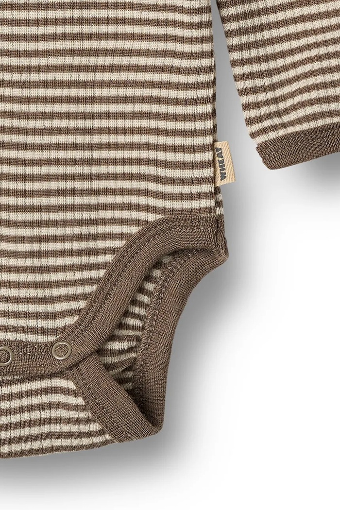 Chłopiec Wheat Body niemowlęce z wełny merino 9118.783.RWS brązowy