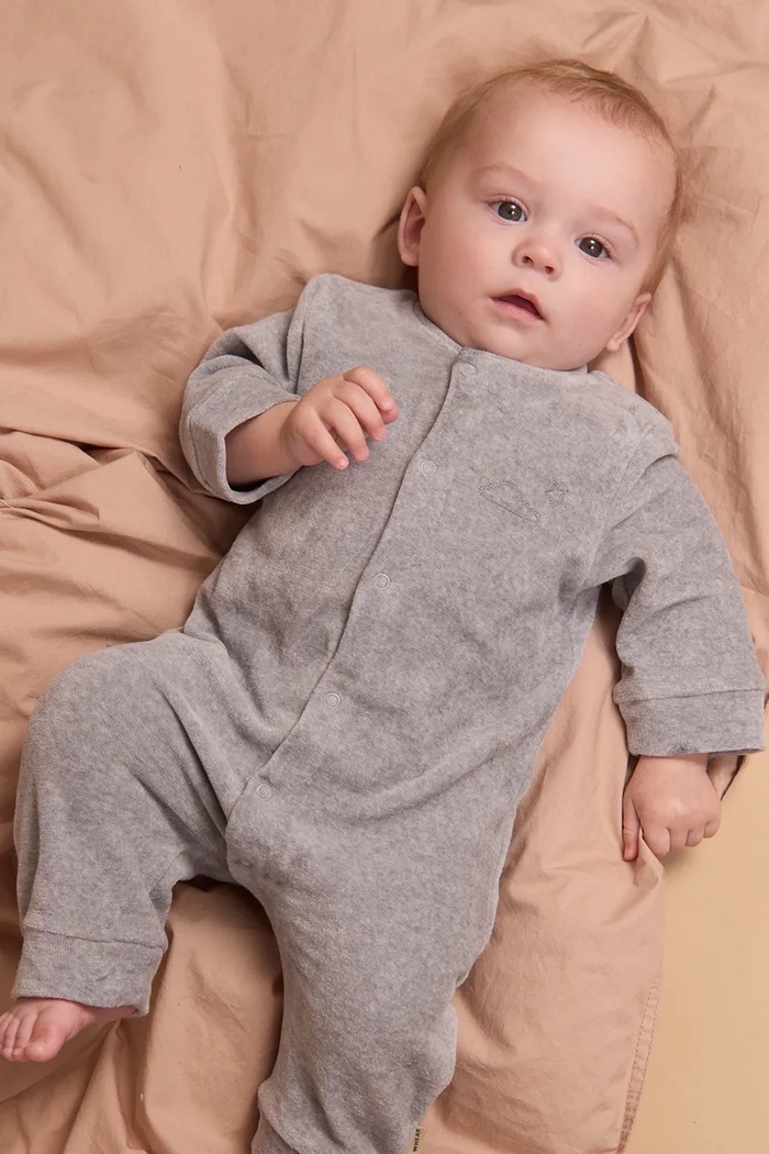 Pajacyk niemowlęcy bawełniany Wheat szary 3607.685.GOTS