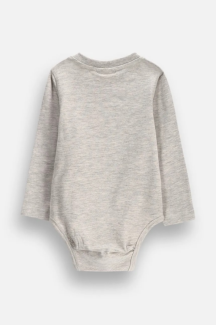 Coccodrillo body kojenecké bavlněné s elastanem ZC6112101FBN šedá AW26