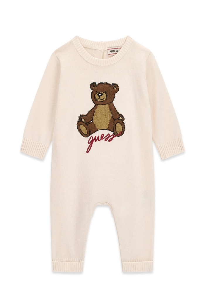 Guess Rampers niemowlęcy bawełniany beżowy H6BG04.Z1331.9BY2