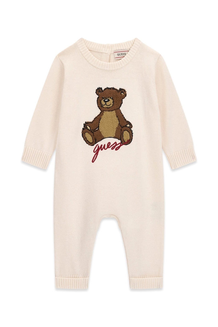 Guess Rampers niemowlęcy bawełniany beżowy H6BG04.Z1331.9BY2