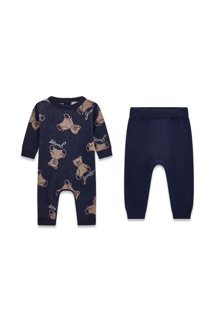 Guess Rampers niemowlęcy z dodatkiem wełny granatowy H6BG03.Z1330.9BY2