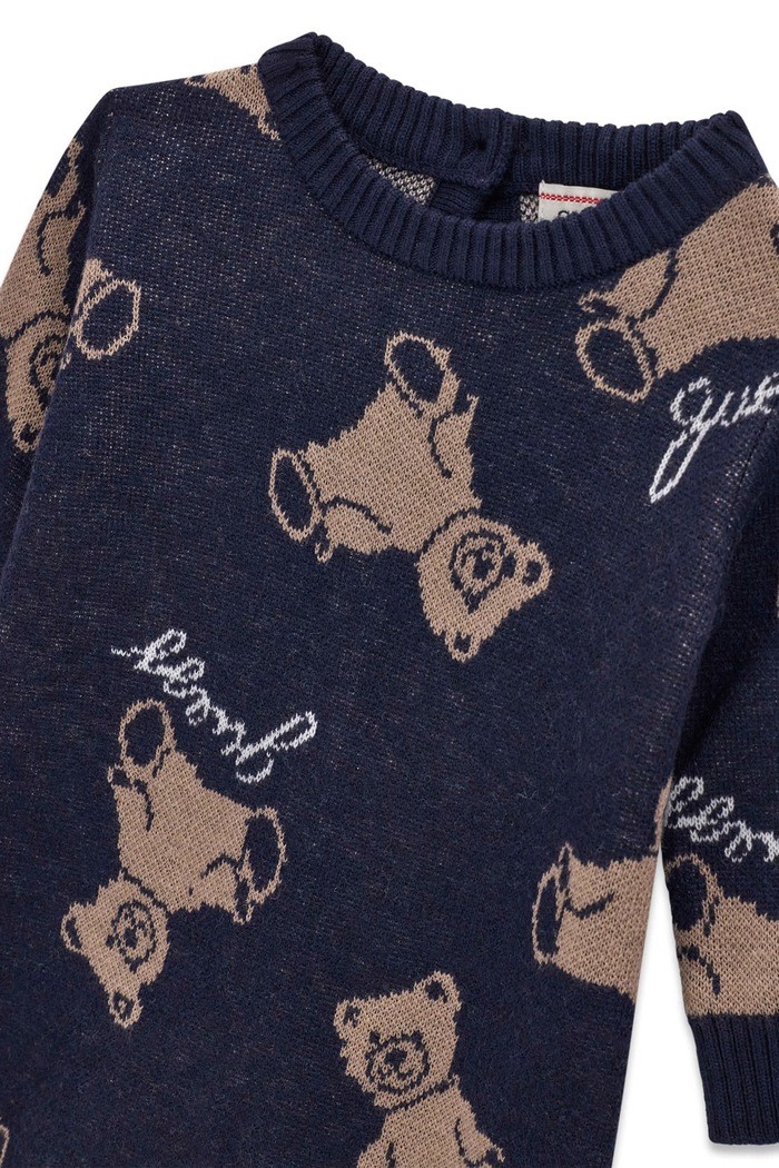 Chłopiec Guess Rampers niemowlęcy z dodatkiem wełny H6BG03.Z1330.9BY2 granatowy