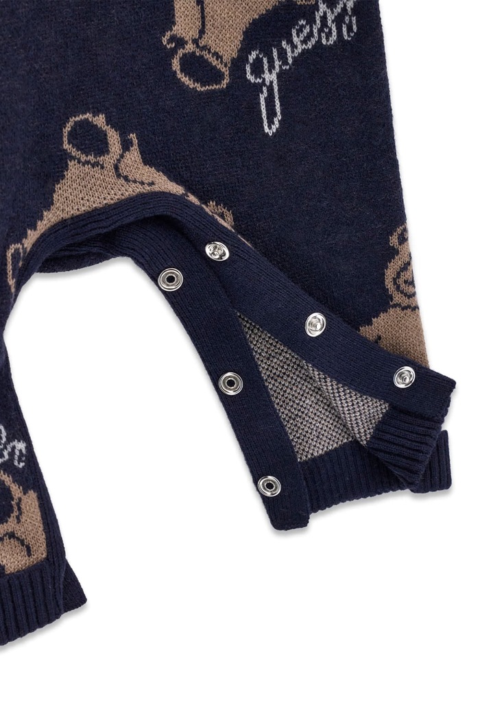 Rampers niemowlęcy z dodatkiem wełny Guess H6BG03.Z1330.9BY2 granatowy