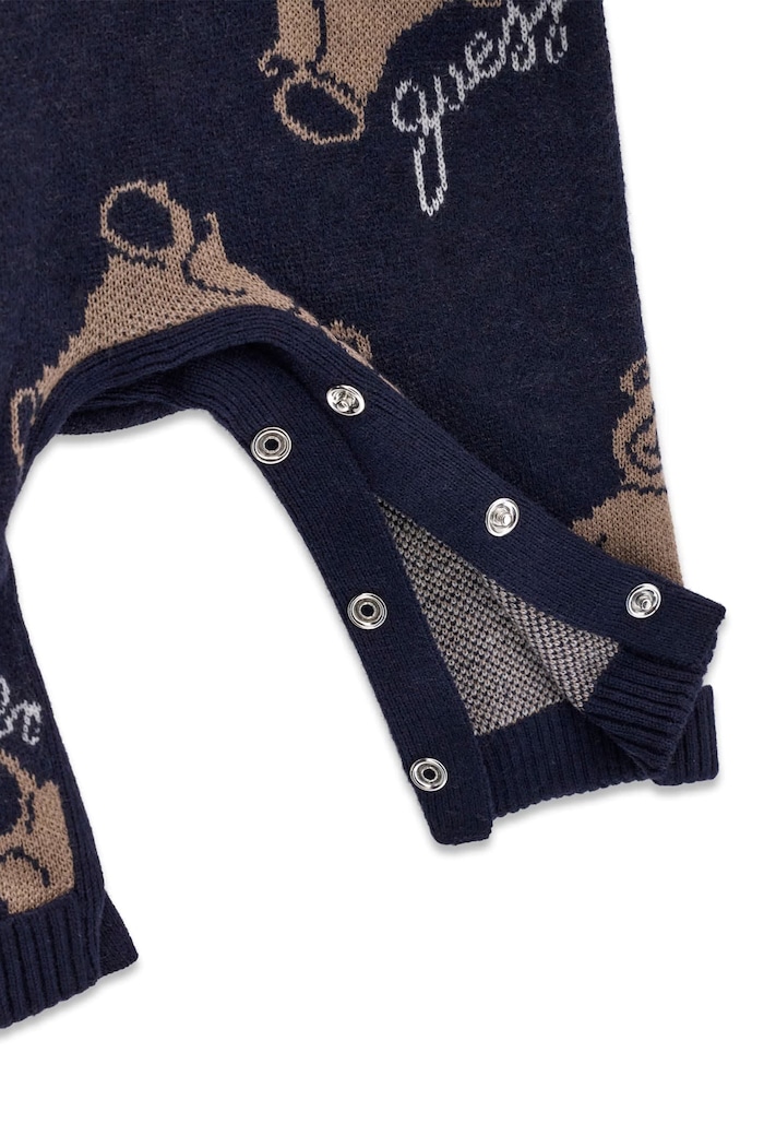 Rampers niemowlęcy z dodatkiem wełny Guess H6BG03.Z1330.9BY2 granatowy
