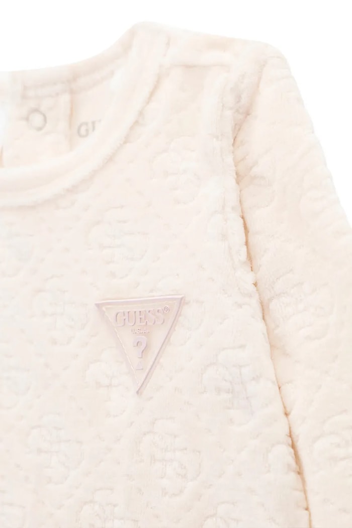 Chłopiec Guess Śpiochy niemowlęce z bawełną H6BG01.K6009.9BY2 beżowy