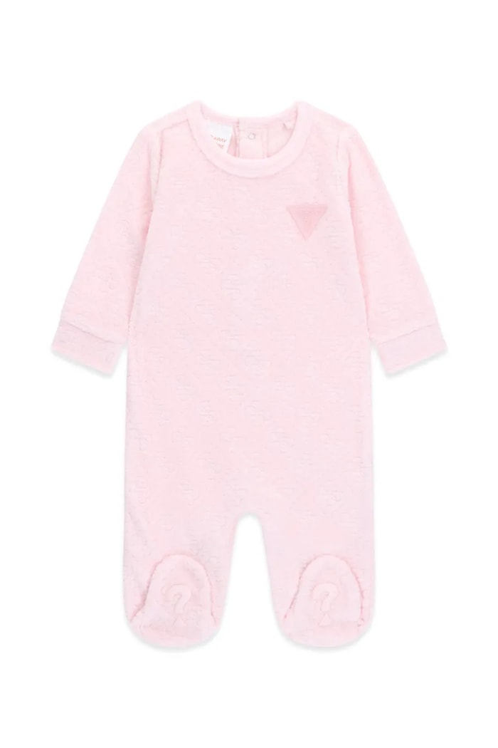 Guess Śpiochy niemowlęce z bawełną różowy H6BG01.K6009.9BY2