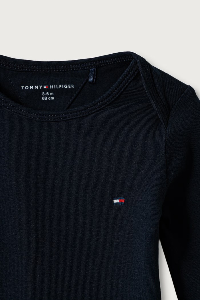 Tommy Hilfiger Pajacyk niemowlęcy bawełniany z elastanem KN0KN02317.9BY2