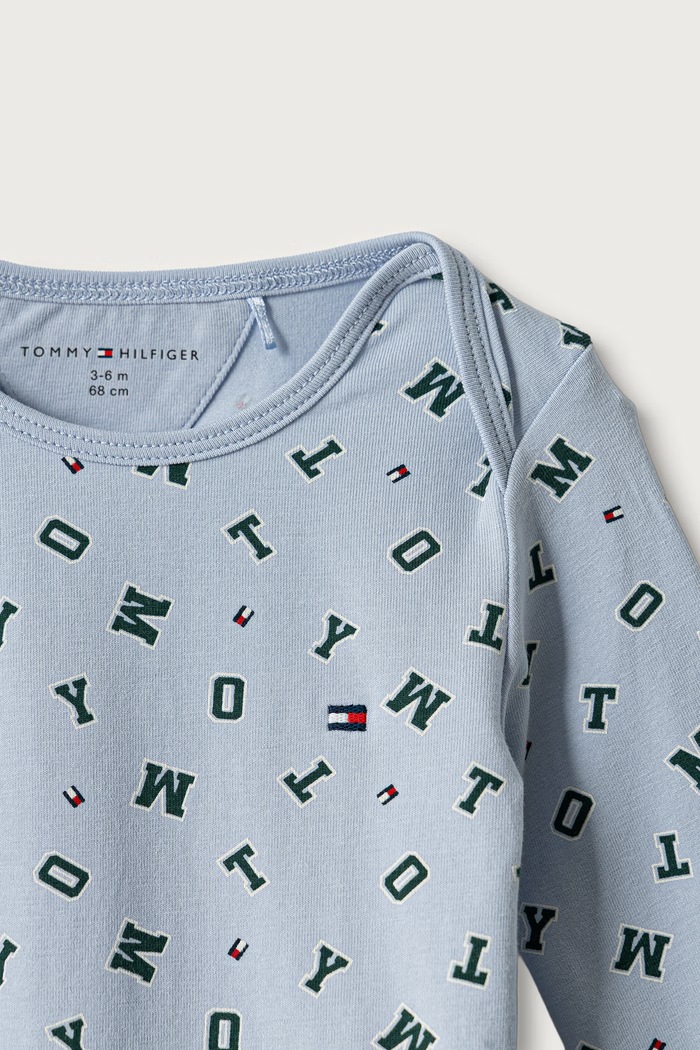 Tommy Hilfiger Pajacyk niemowlęcy bawełniany z elastanem KN0KN02317.9BY2