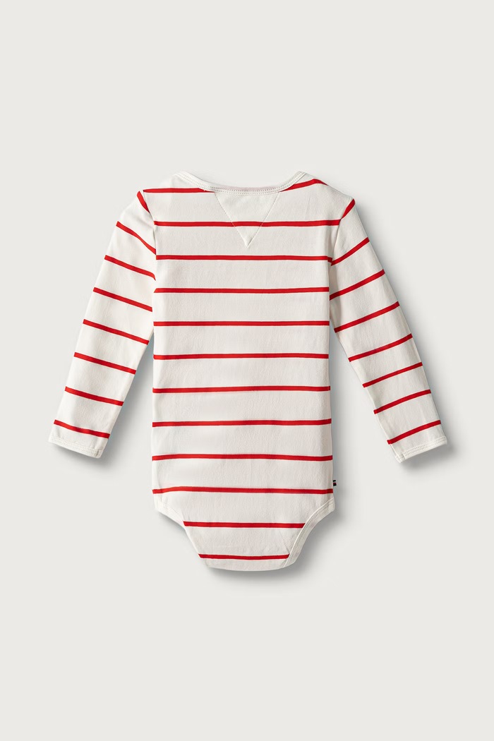Tommy Hilfiger Pajacyk niemowlęcy bawełniany z elastanem KN0KN02317.9BY2