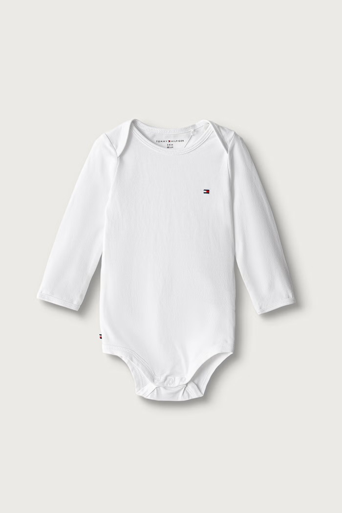 Chłopiec Tommy Hilfiger Body niemowlęce bawełniane z elastanem 3-pack KN0KN02316.9BY2 różowy