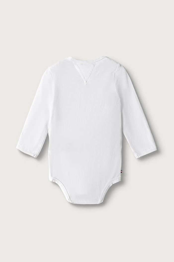 Body niemowlęce bawełniane z elastanem 3-pack Tommy Hilfiger różowy KN0KN02316.9BY2