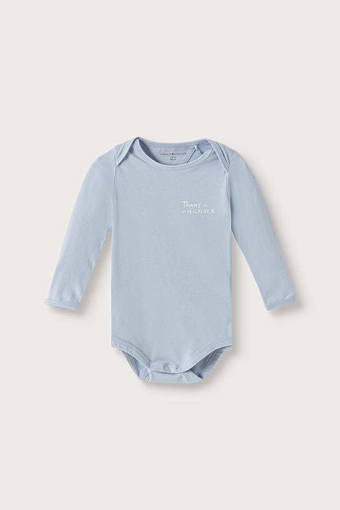 Tommy Hilfiger Body pentru bebeluși din bumbac cu elastan pachet de 3 KN0KN02316.9BY2 albastru AW26