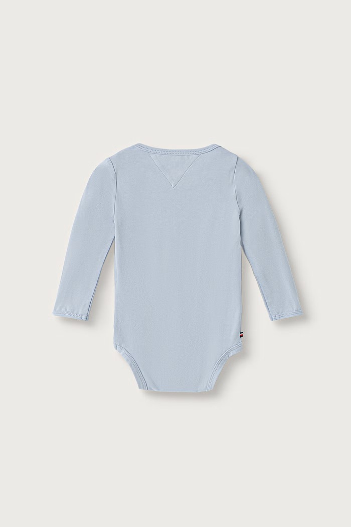 Body pentru bebeluși din bumbac cu elastan pachet de 3 Tommy Hilfiger albastru KN0KN02316.9BY2