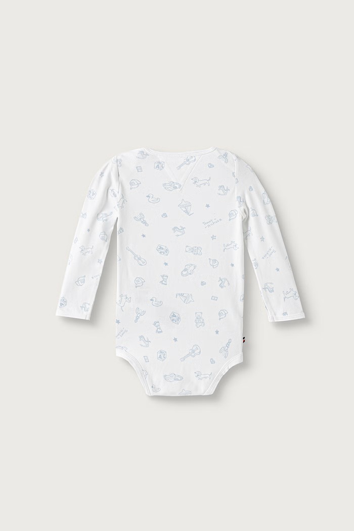 Tommy Hilfiger Body pentru bebeluși din bumbac cu elastan pachet de 3 KN0KN02316.9BY2