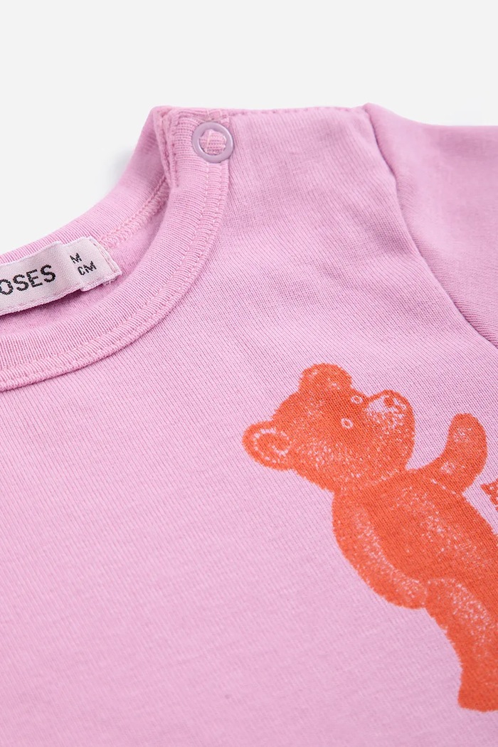 Bobo Choses body za bebe od pamuka s elastanom Softpaw Monster 226AB035 roza AW26