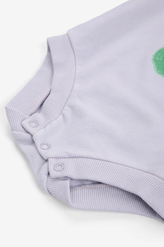 Chlapec Bobo Choses Body detské bavlnené s elastanom Stamp Bloom 226AB004 fialová