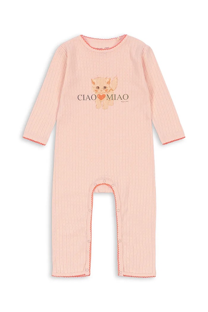 Konges Sløjd Kombinezon dziecięcy bawełniany MINNIE ONESIE GOTS KS106170.9BY2 różowy AW26