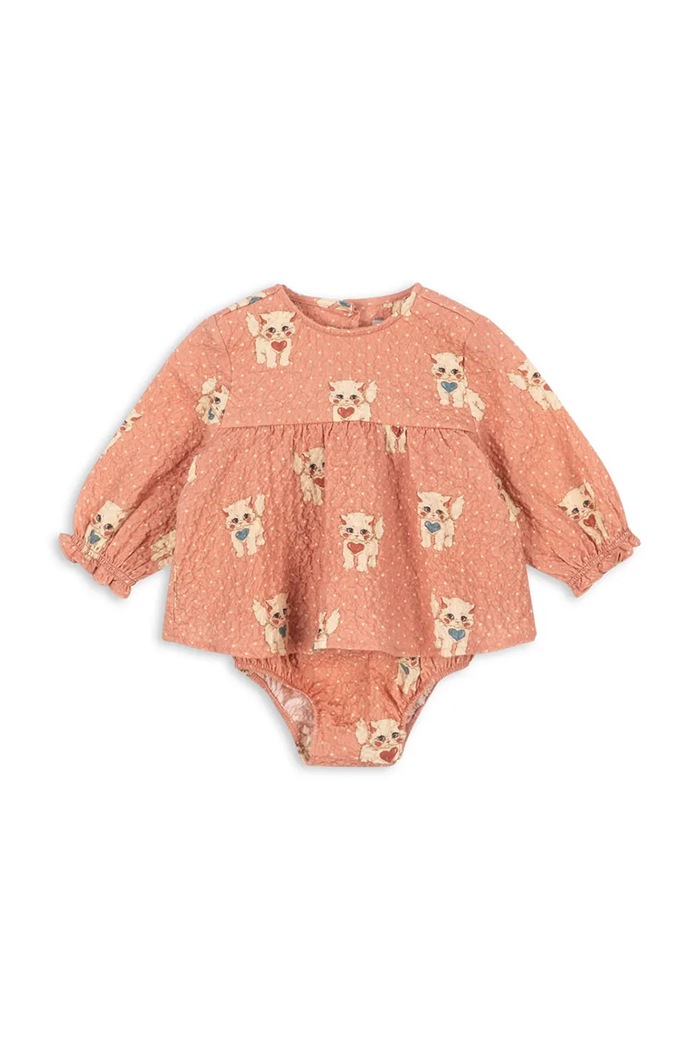 Konges Sløjd Body dziecięce ELIN ROMPER GOTS różowy KS105981.9BY2