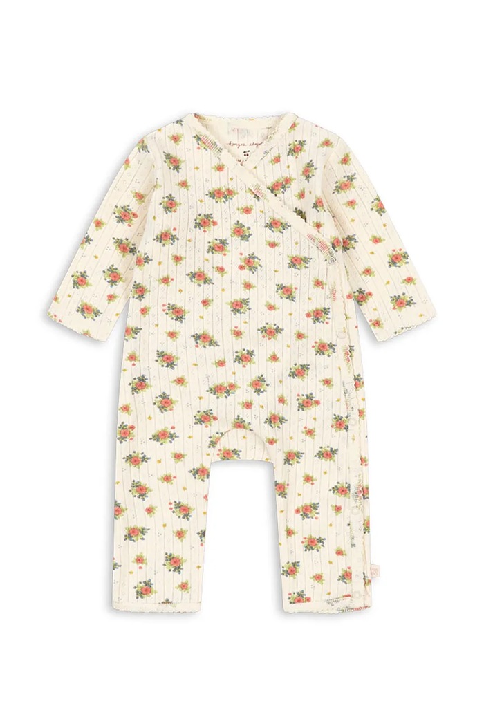 Konges Sløjd φορμάκι βρεφικό βαμβακερό MINNIE NEWBORN ONESIE GOTS λευκό KS106169.9BY2
