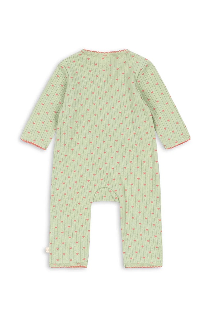 Konges Sløjd Pajacyk niemowlęcy bawełniany MINNIE NEWBORN ONESIE GOTS KS106169.9BY2 zielony AW26