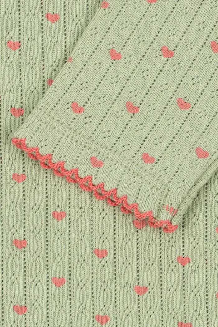 Pajacyk niemowlęcy bawełniany MINNIE NEWBORN ONESIE GOTS Konges Sløjd KS106169.9BY2 zielony