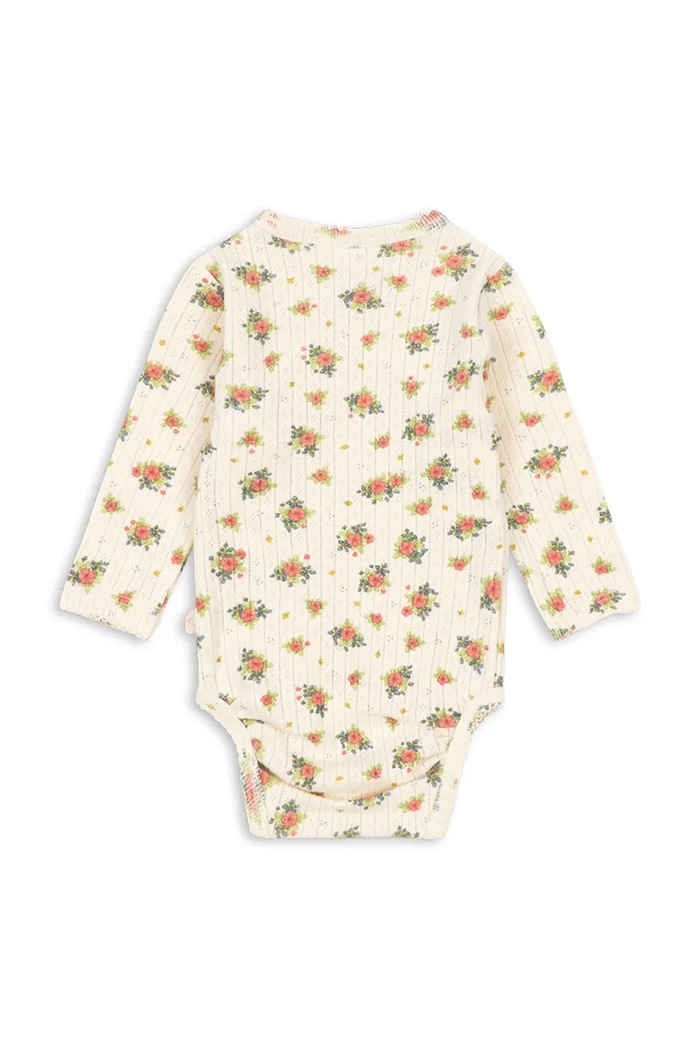 BIMBA Konges Sløjd tuta per neonati in cotone MINNIE NEWBORN BODY GOTS KS106168.9BY2 beige