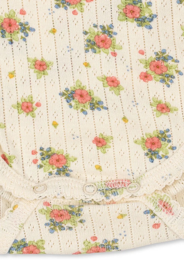 Konges Sløjd tuta per neonati in cotone MINNIE NEWBORN BODY GOTS KS106168.9BY2