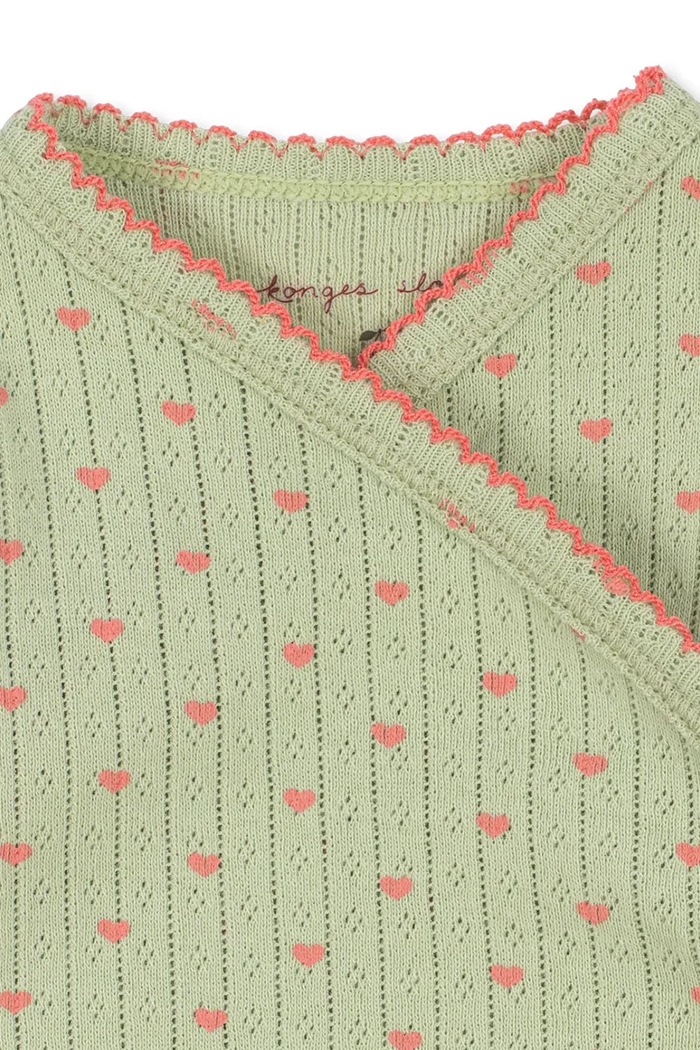 Chłopiec Konges Sløjd Body niemowlęce bawełniane MINNIE NEWBORN BODY GOTS KS106168.9BY2 zielony