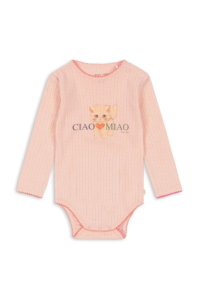 Konges Sløjd Body otroško bombažno MINNIE BODY GOTS roza KS106166.9BY2