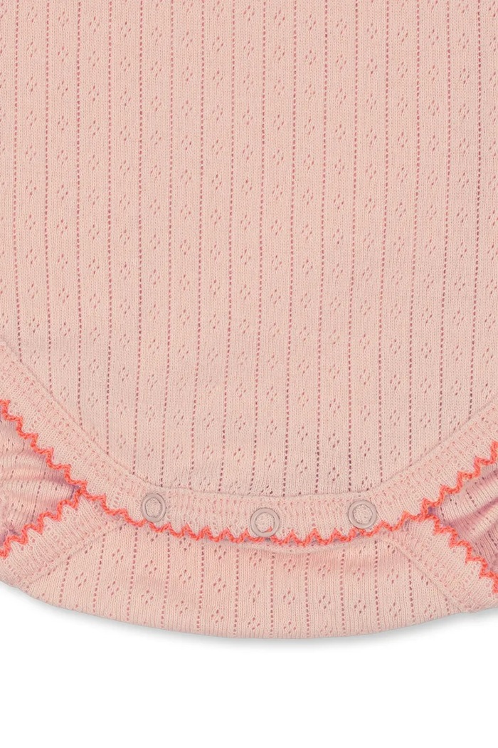 Body otroško bombažno MINNIE BODY GOTS Konges Sløjd roza KS106166.9BY2