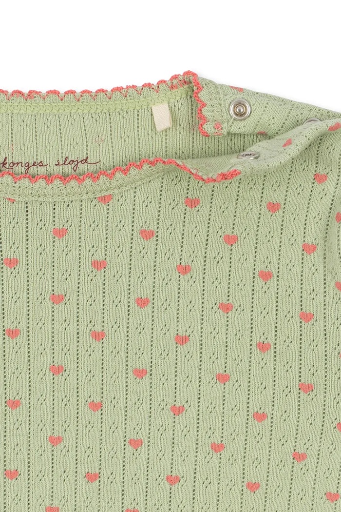 Chłopiec Konges Sløjd Body dziecięce bawełniane MINNIE BODY GOTS KS106166.9BY2 zielony