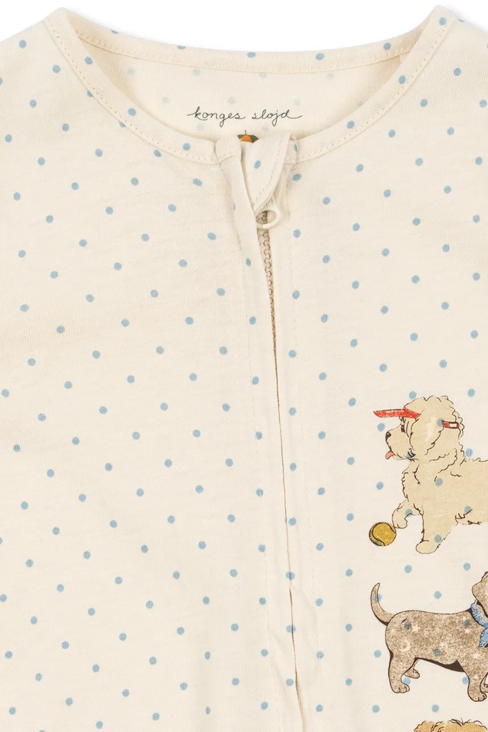 Konges Sløjd overal detský bavlnený GIO ZIP ONESIE GOTS biela KS106033.9BY2