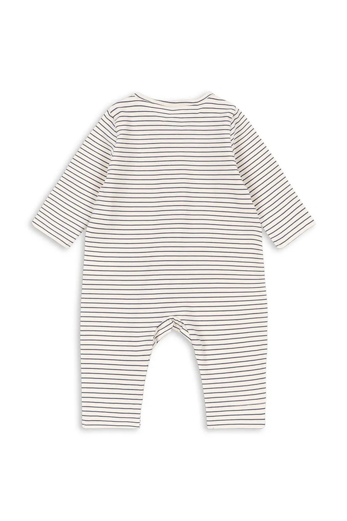 Konges Sløjd Pajacyk dziecięcy bawełniany z elastanem BASIC ZIP ONESIE GOTS KS105901.9BY2 biały AW26