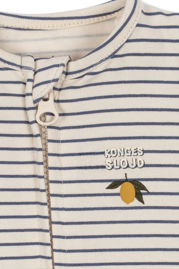 Chłopiec Konges Sløjd Pajacyk dziecięcy bawełniany z elastanem BASIC ZIP ONESIE GOTS KS105901.9BY2 biały