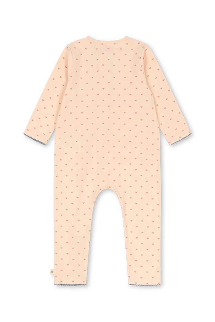 Chlapec Konges Sløjd overal detský bavlnený s elastanom BASIC ZIP ONESIE GOTS KS105901.9BY2 ružová