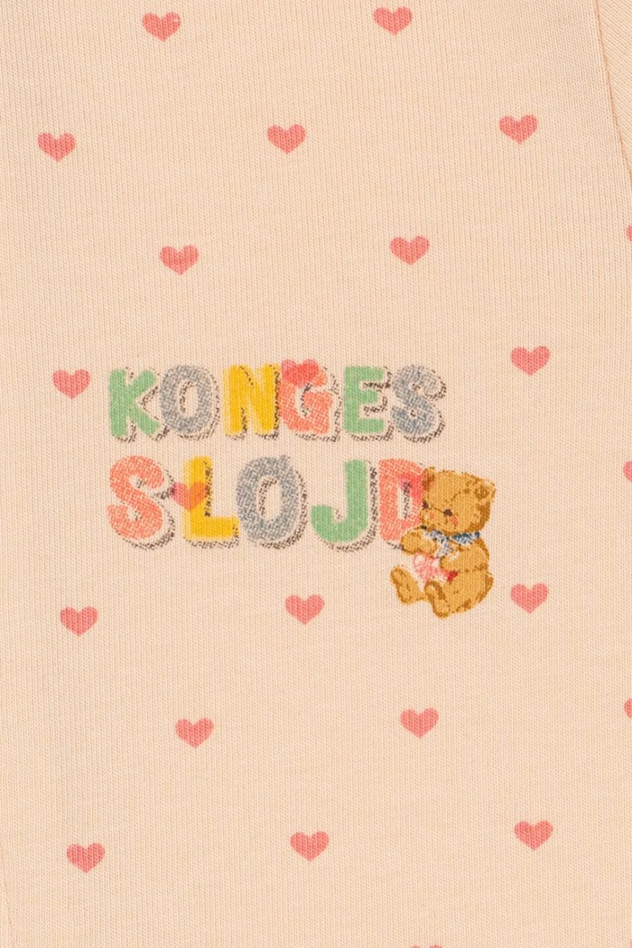 Konges Sløjd overal detský bavlnený s elastanom BASIC ZIP ONESIE GOTS KS105901.9BY2 ružová