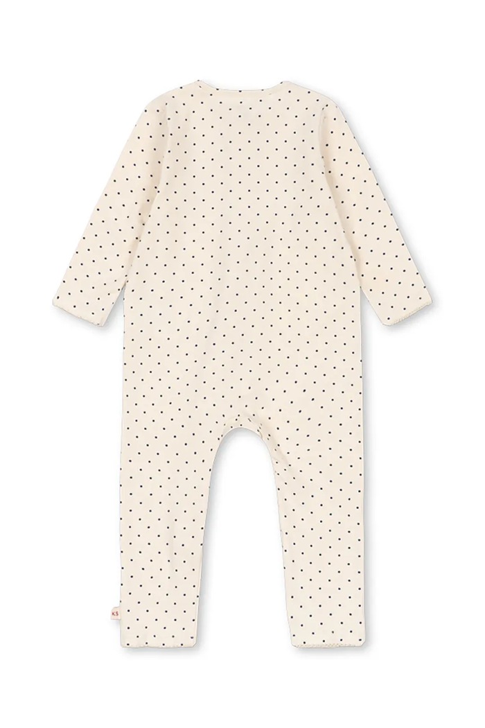 Konges Sløjd Бебешки гащеризон за деца от памук с еластан BASIC ZIP ONESIE GOTS KS105901.9BY2 бежов AW26
