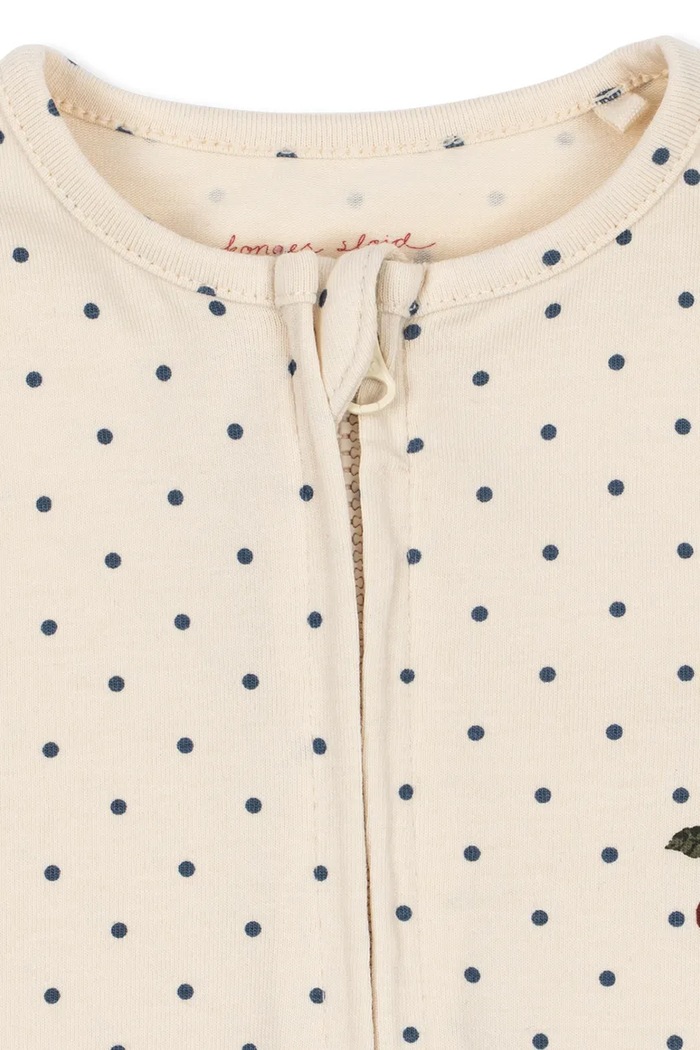 Момче Konges Sløjd Бебешки гащеризон за деца от памук с еластан BASIC ZIP ONESIE GOTS KS105901.9BY2 бежов
