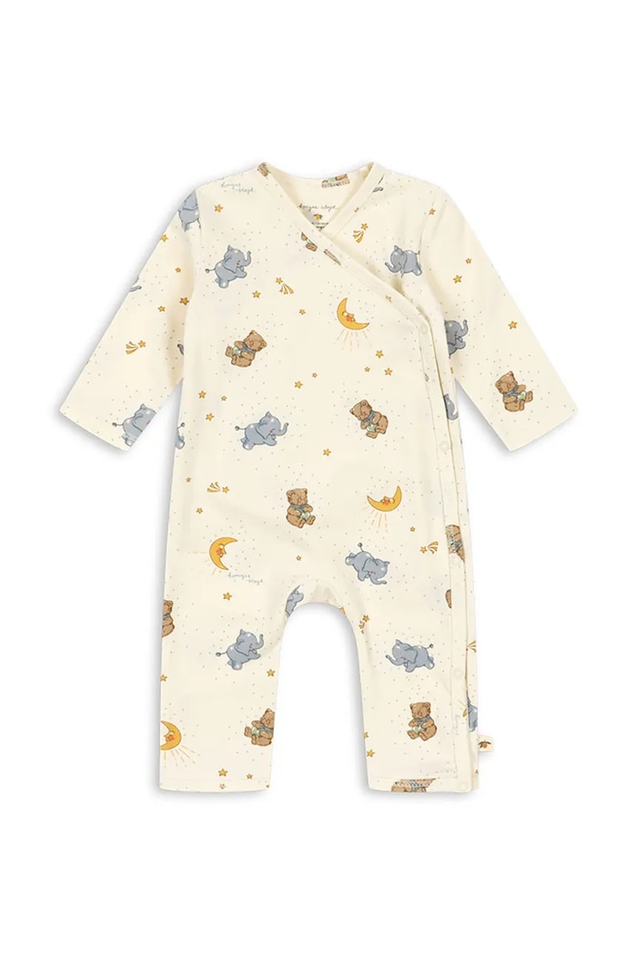 Konges Sløjd overal detský bavlnený s elastanom BASIC NEWBORN ONESIE GOTS béžová KS105898.9BY2