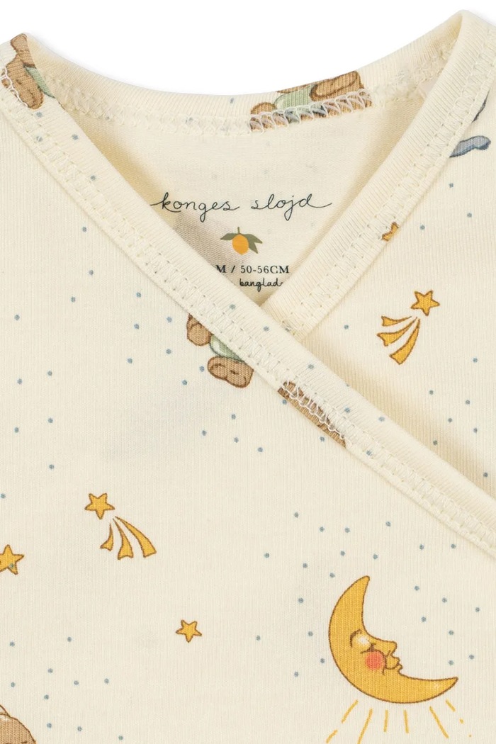 Chlapec Konges Sløjd overal detský bavlnený s elastanom BASIC NEWBORN ONESIE GOTS KS105898.9BY2 béžová